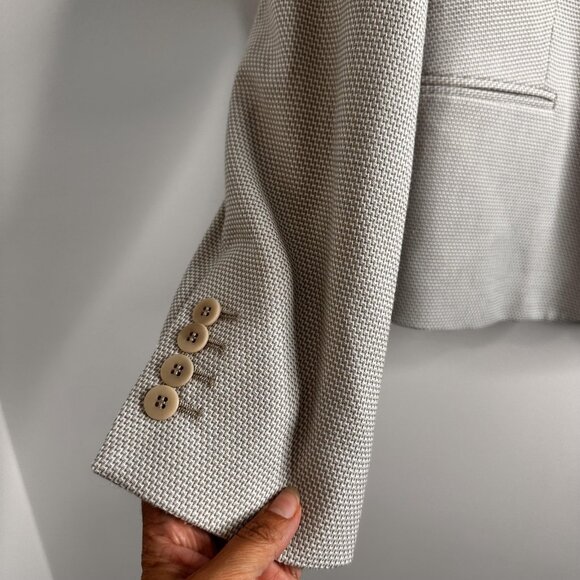 Talbots Blazer Womens 16 Textured Two Button Lined Suit Jacket Career Office - Picture 4 of 12